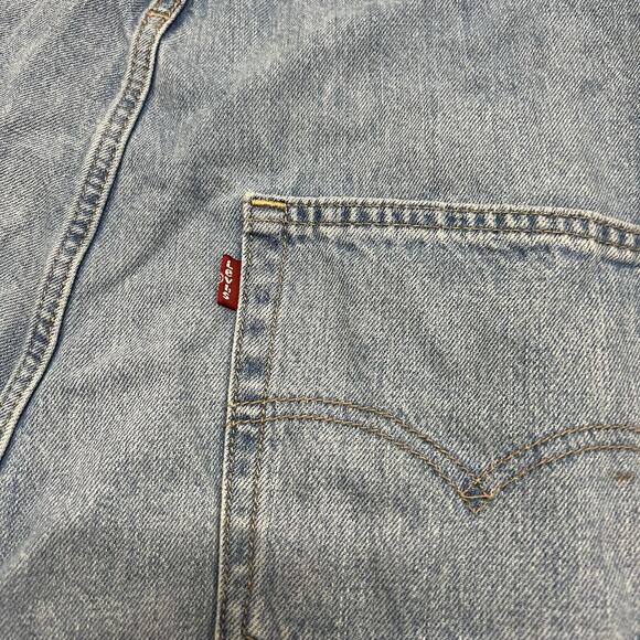 Levi Strauss & Co Overall Shorts Womens Size Large Cotton Denim Light/Med Wash - Picture 10 of 10